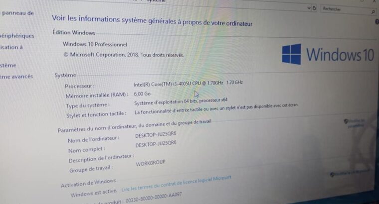 Pc HP i3 4éme generation